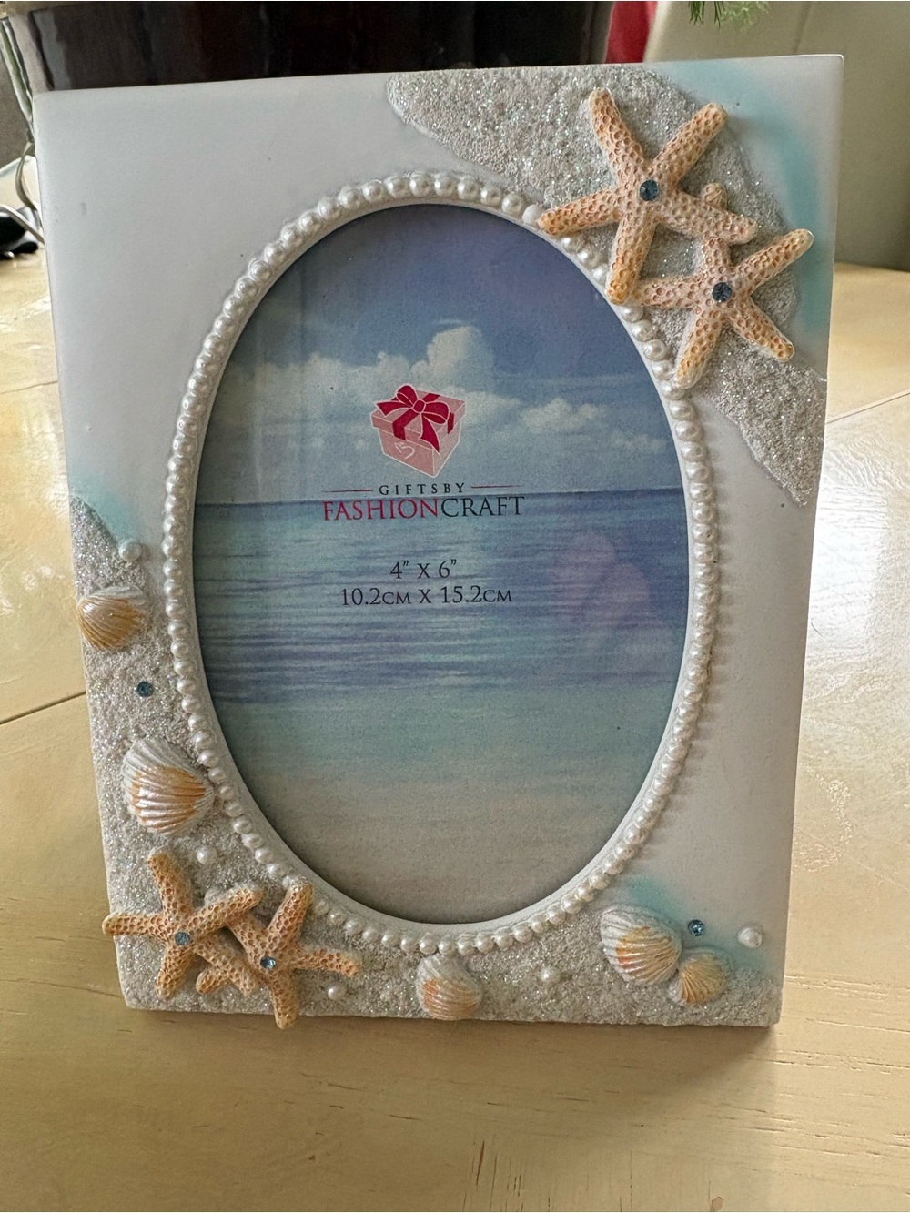 Coastal Starfish & Shell Photo Frame - White